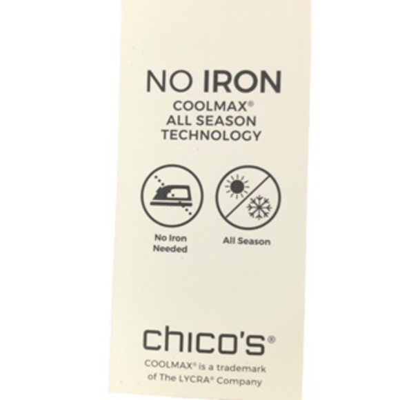 NWT Chico's Animal Print Button Down No Iron Shirt Size 1 - Picture 7 of 12